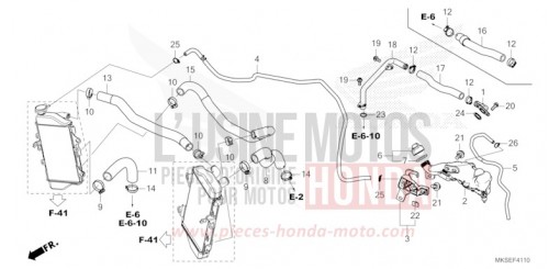 FLEXIBLE DE RADIATEUR/TUYAU D'EAU CRF1100A4M de 2021